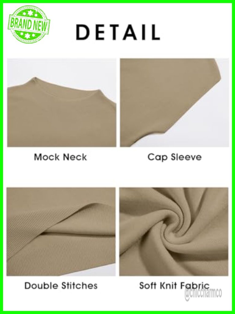 Short Sleeve Mock Neck Sweater Slim Fit Ribbed Knit Pullover Top - Picture 5 of 7